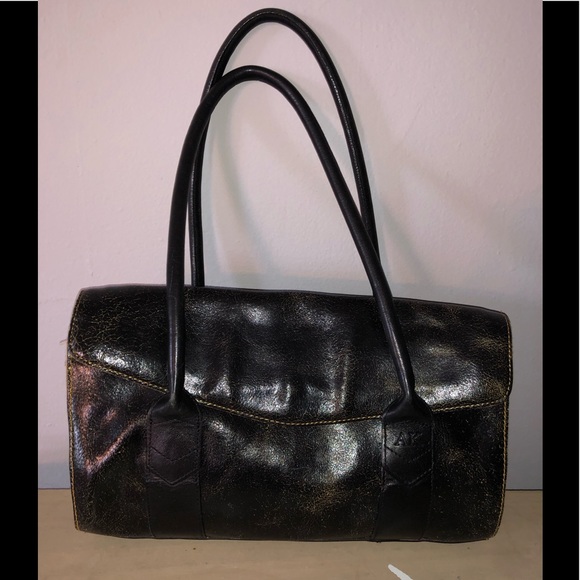 Anne Klein Handbags - Vintage Anne Klein Black Leather Handbag